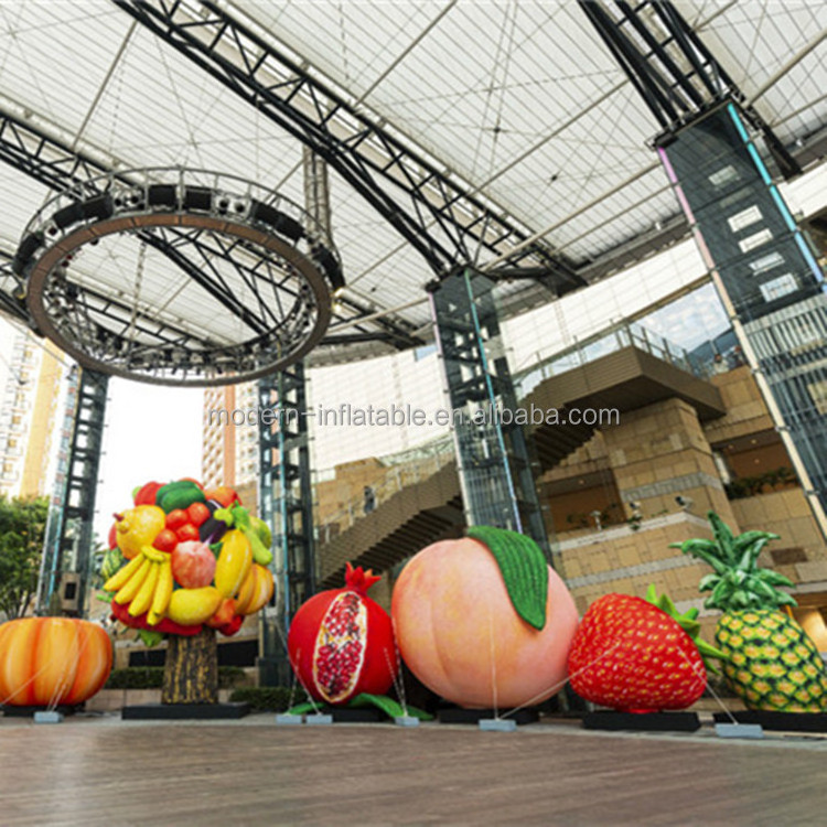 Fruit and vegetable party decoration inflatable vegetables fruits tree inflatable strawberry watermelon peach lemon pineapple