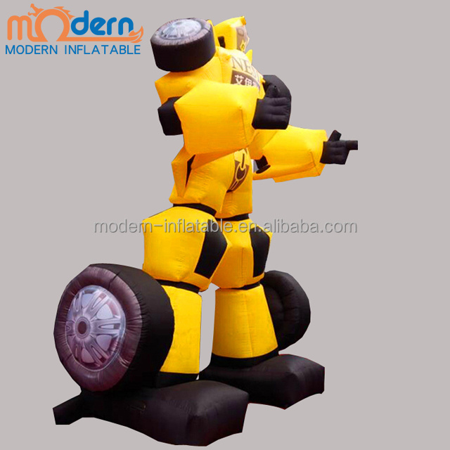 Inflatable Movie Character Robot Car Giant Inflatable Yellow Robocar