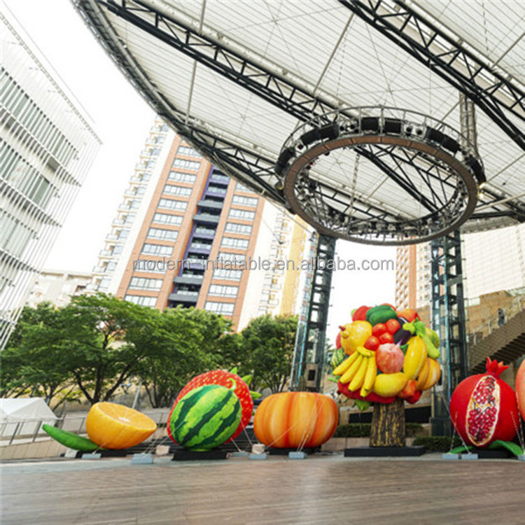 Fruit and vegetable party decoration inflatable vegetables fruits tree inflatable strawberry watermelon peach lemon pineapple