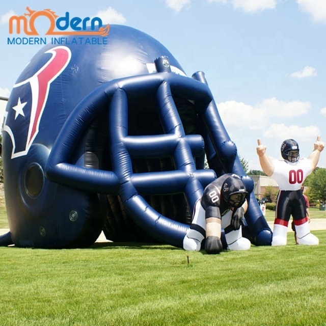 Factory advertising giant sport tent inflatable football helmet tunnel for promotion