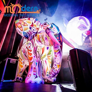 Giant Inflatable Colorful Elephant Decoration Inflatable Animals Elephant Models with LED Lights