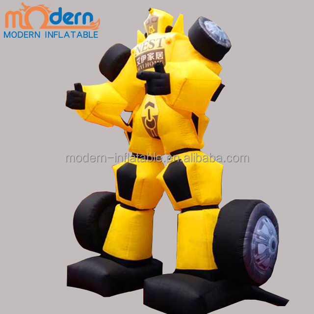 Inflatable Movie Character Robot Car Giant Inflatable Yellow Robocar