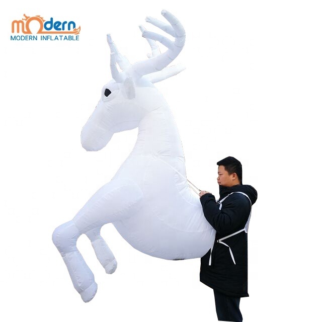 Funny carnival parade decoration waking inflatable Reindeer deer mascot costume puppet