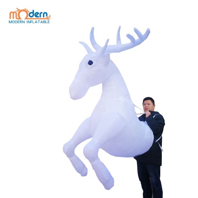 Christmas Festival Parade Party Event Attractive Inflatable Walking Reindeer Costume For Adult