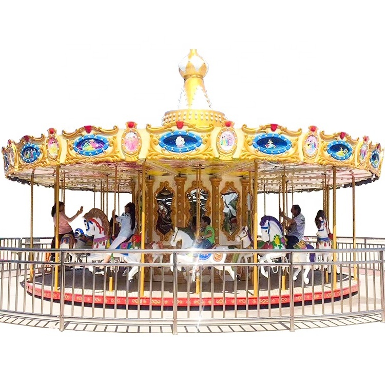 globe wholesale good price manege outdoor kids manege forain big electric carousel horse amusement marry go round for sale