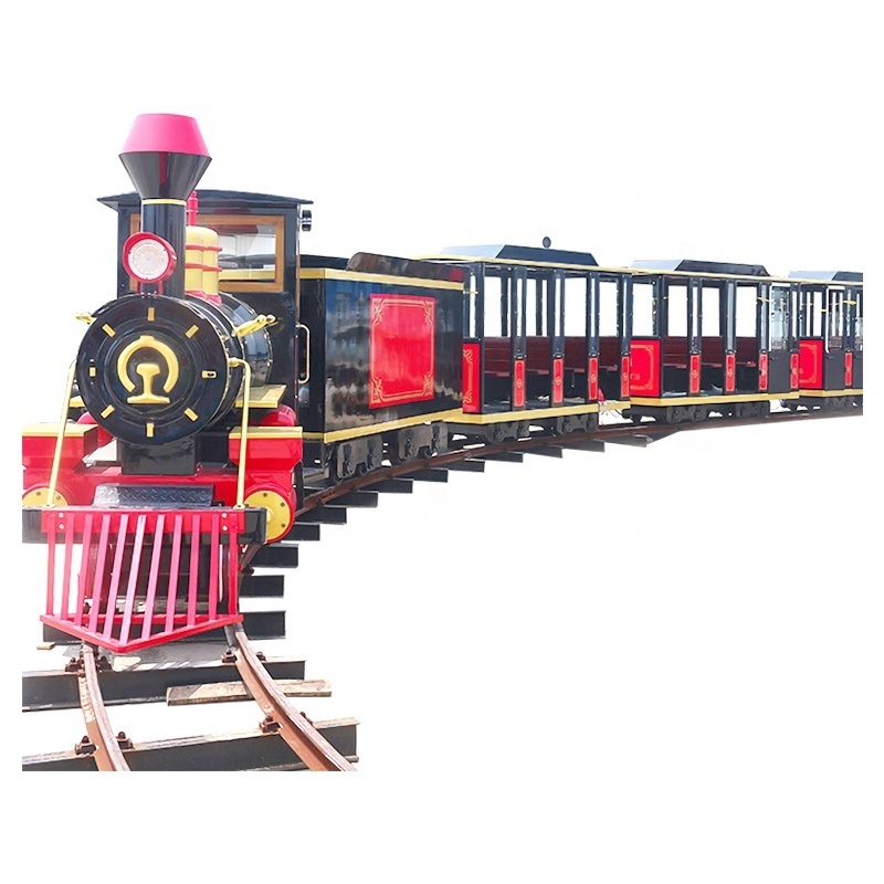 guaranteed quality happy train carnival kids rides attraction amusement park tourist train with track for sale