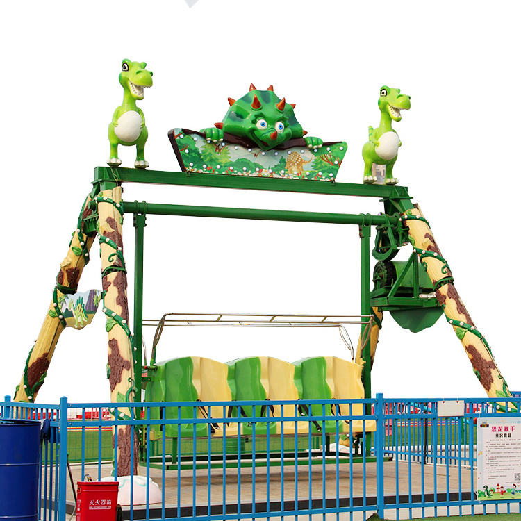 Popular manege forain attraction amusement park fun rides carnival rides 12 seats dinosaur swing for sale