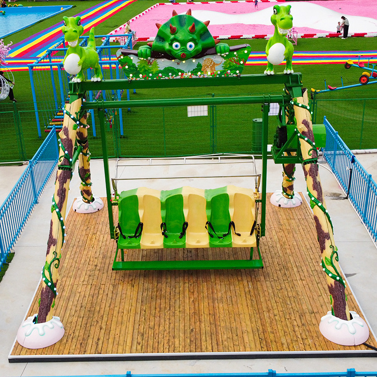 Popular manege forain attraction amusement park fun rides carnival rides 12 seats dinosaur swing for sale