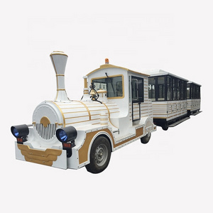 Modern outdoor  kiddie ride amusement park rides trackless tourist train for sale