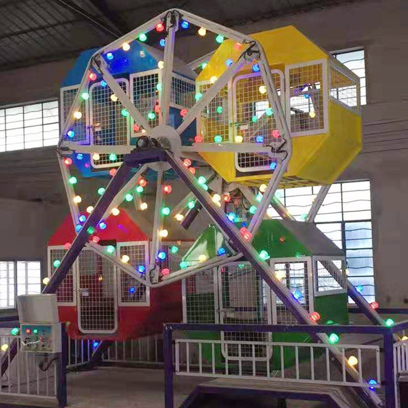 Children's attractions manege pour enfant 10 seats small ferris wheel with trailer for sale