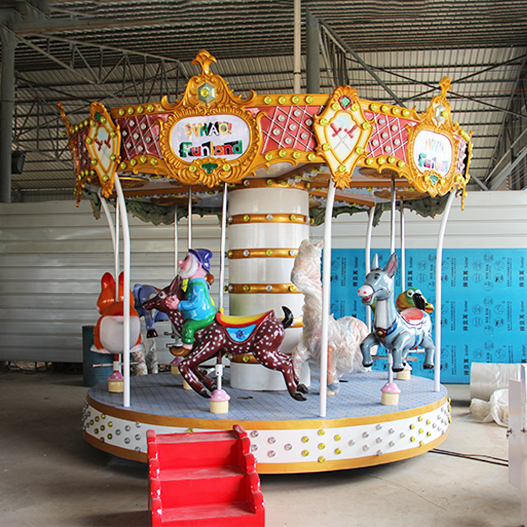 fiberglass manege carousel horse merry go round on trailer