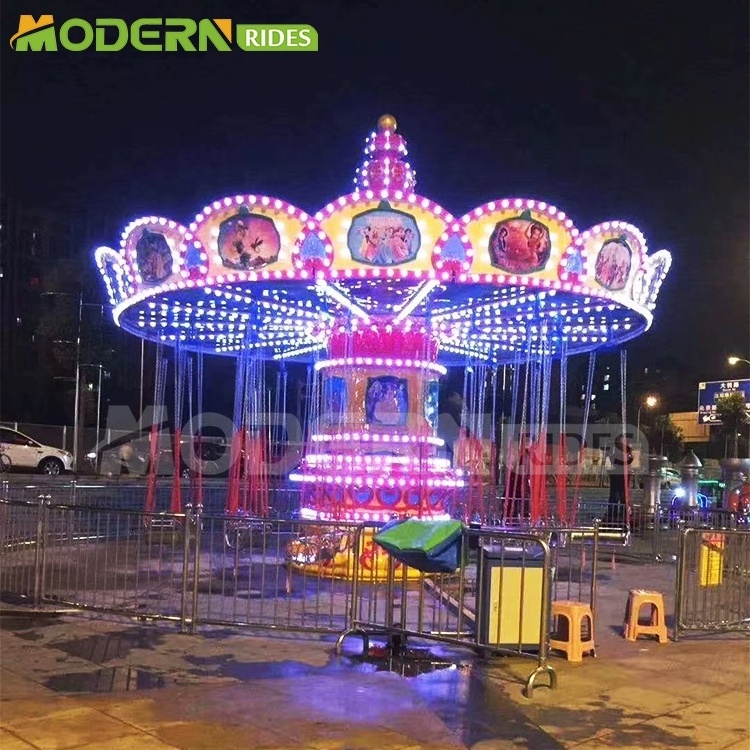 Funfair amusement park flying rides family amusement park rides theme park equipment swing rides swings flying chair for sale