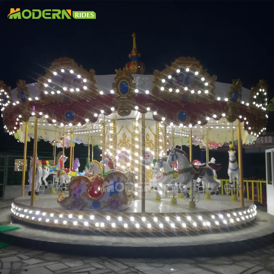 Modern mechanical Amusement park rides thrill amusement park equipment swing ride carousel horse ride merry go round for sale