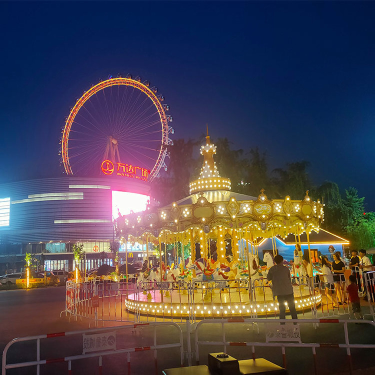 Most popular Manege most popular hot sale trailer mounted amusement park rides merry go round carousel horse for sale