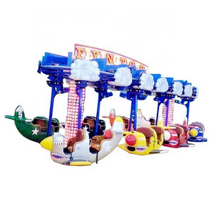 360 spinning assemble kids family amusement park rides shark flying ride for sale