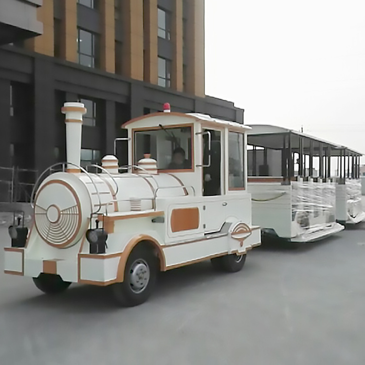 Modern outdoor  kiddie ride amusement park rides trackless tourist train for sale