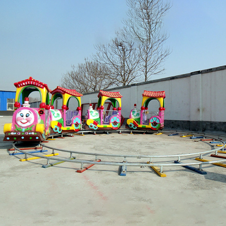 design fashion delicate lovely amusement park commercial ride electric train on kids small tourist track train for sale