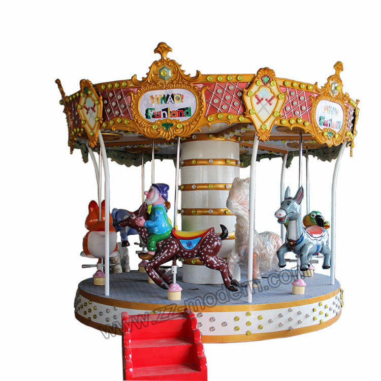 fiberglass manege carousel horse merry go round on trailer