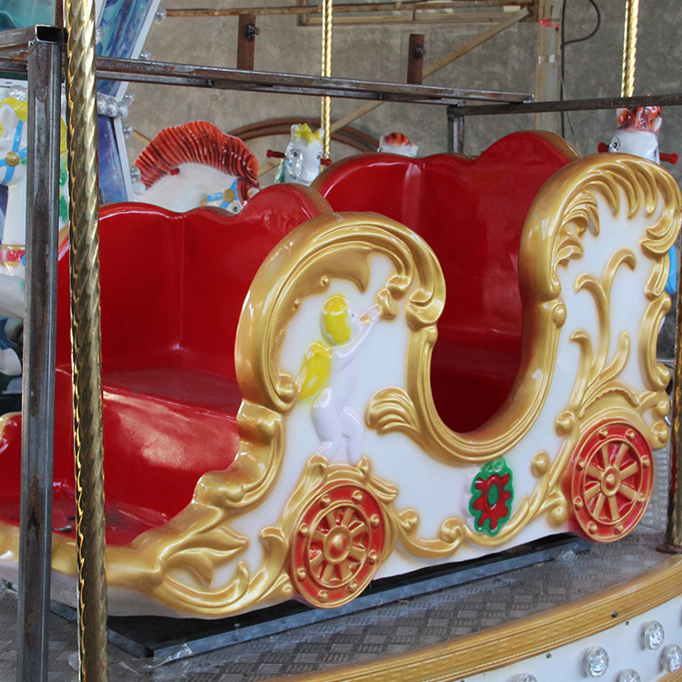 most popular hot sale trailer mounted amusement park rides merry go round carousel horse for sale