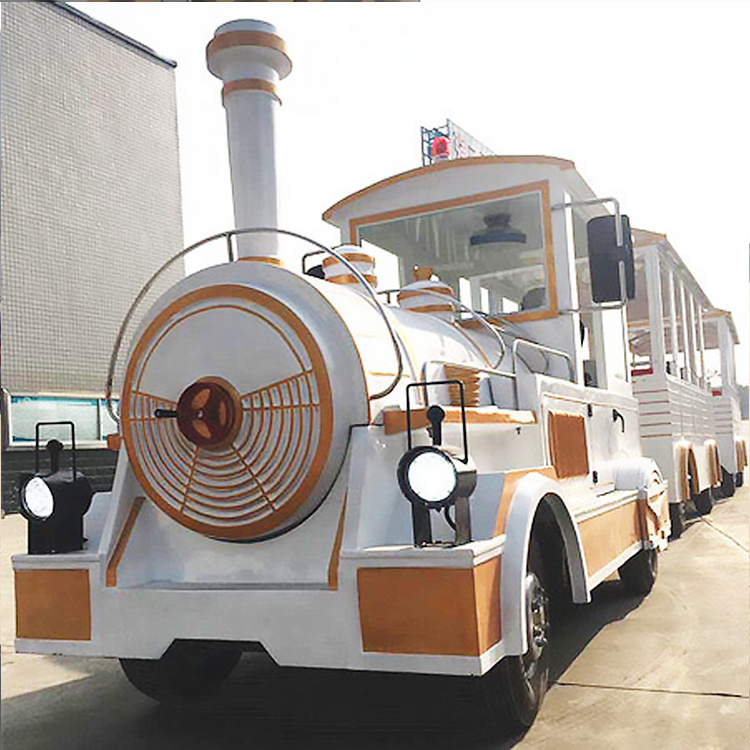 Modern outdoor  kiddie ride amusement park rides trackless tourist train for sale