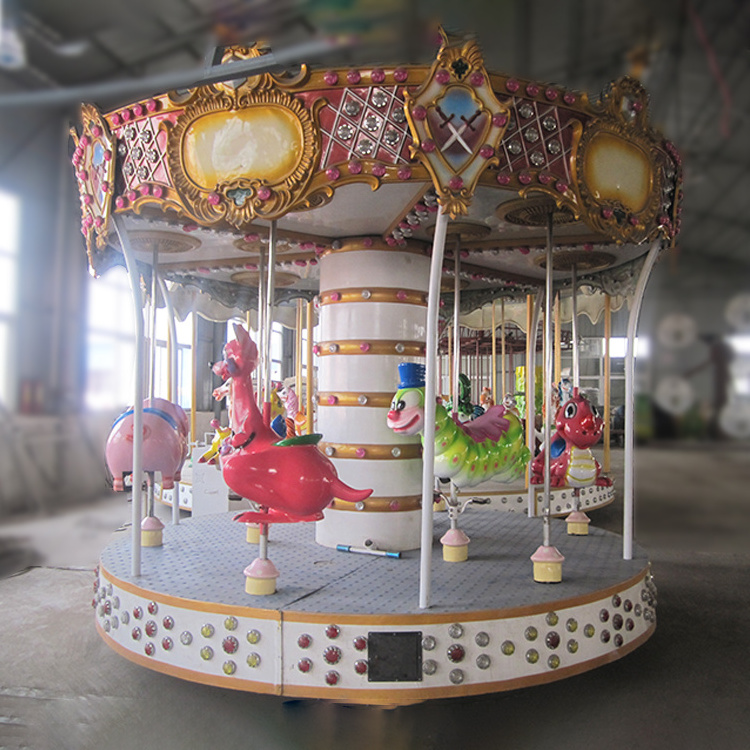 fiberglass manege carousel horse merry go round on trailer