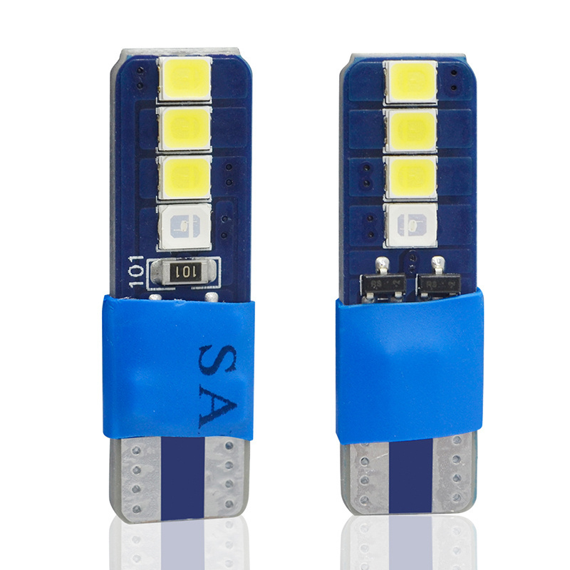 12VDC dual color a bit blue car T10 LED width light 2835-8smd W5W LED license plate light car interior C5W FT reading light bulb