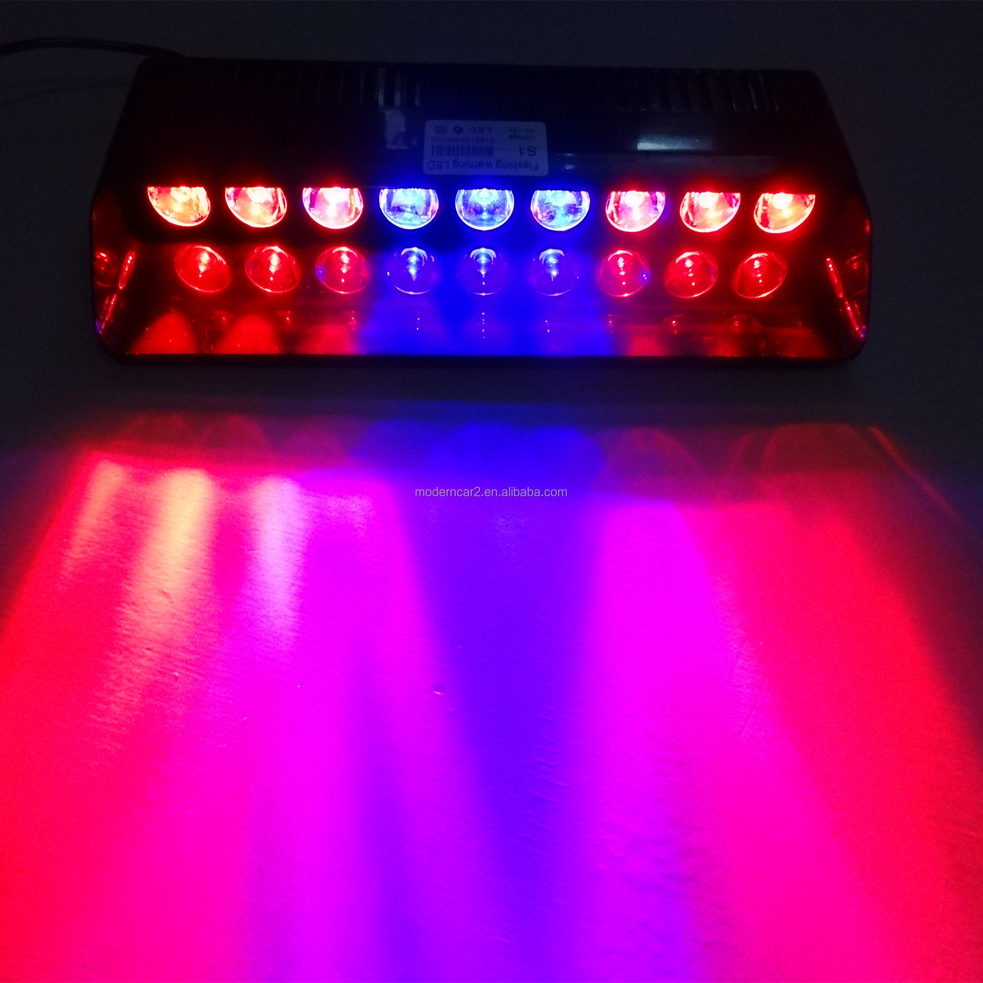 9 LED sucker Strobe Light 12V Car Windshield Flashing Hazard Warning Lights Bar Red Blue Yellow Vehicle Flasher