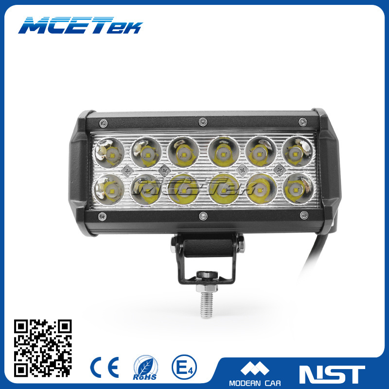 Universal Vehicle Car LED Work Light Three-eye Models Double Row 36W 12smd Long Light Bar Off-road Inspection Spotlight