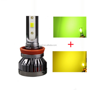 Auto Lighting System LED Lemon green led headlight H7 H11 H4 bulbs Lime yellow fog light led car headlights offroad Vehicle Bulb