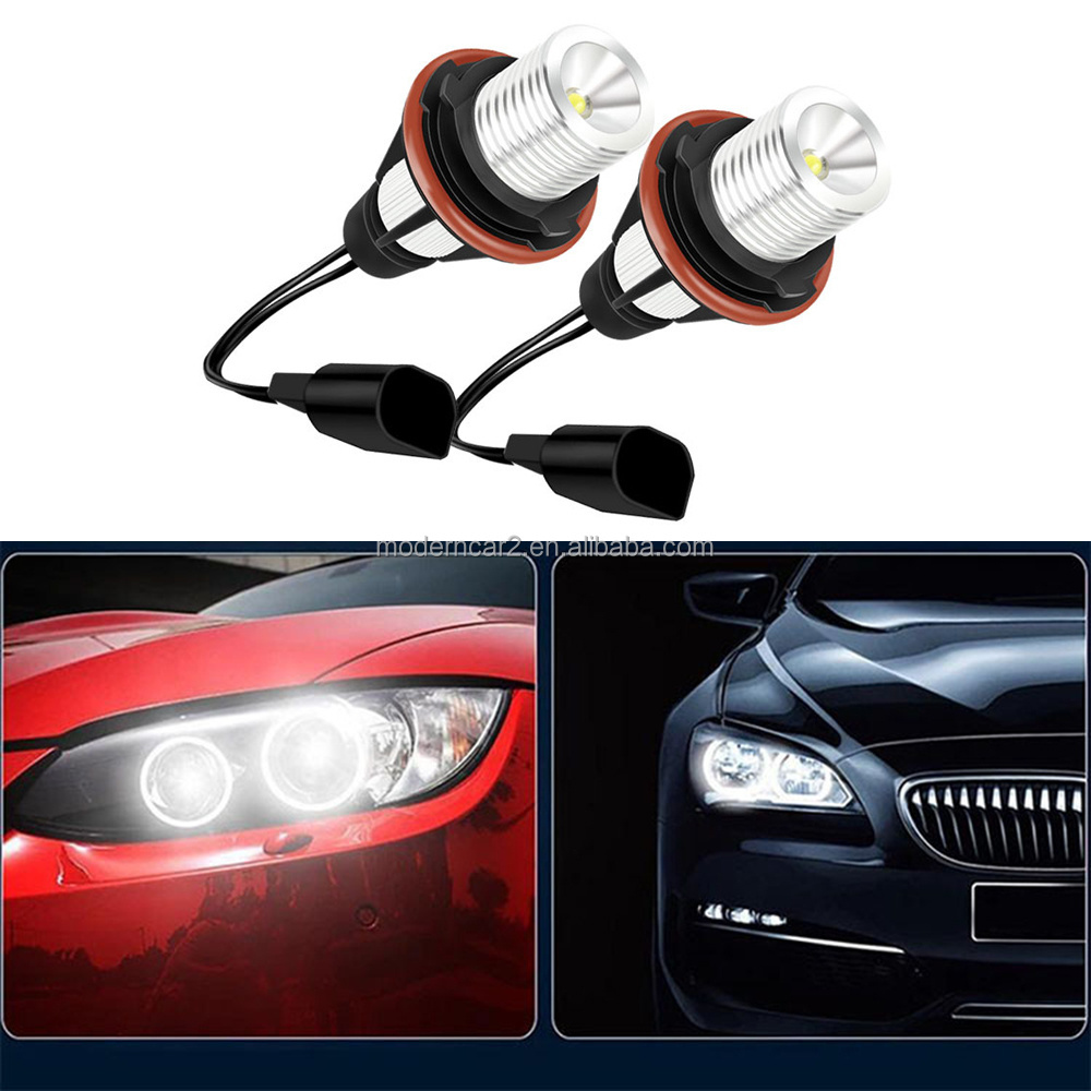 2pcs For BMW E39 E60 Angel Eye LED Headlight 5W Angel Eye Fog Light BMW Daytime Running Light with Decoding