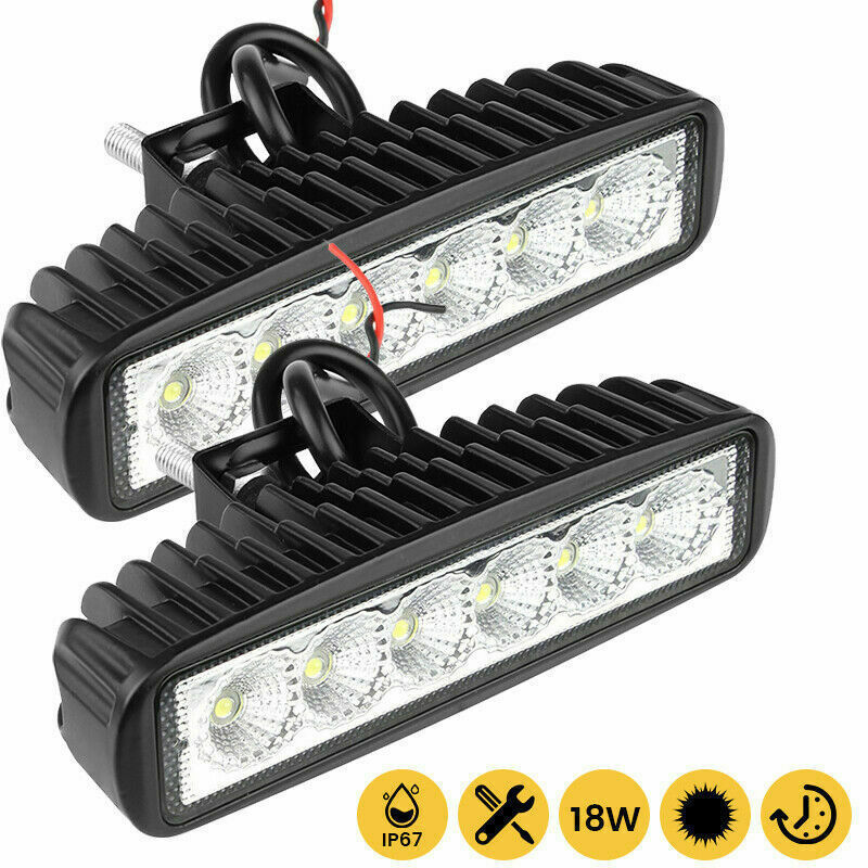 18W 6 LED Offroad Car Work Light Spotlight Daytime Running Light 12V 6*3W Flood Beam For Jeep 4x4 ATV 4WD SUV Car Styling