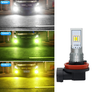 H8 H11 led fog light three color hb4 hb3 1860 6SMD H16 fog lamps H3 H4 H7 LED BULBS 880 881 H27 FOG LAMP PSX24W PSX26W BULB