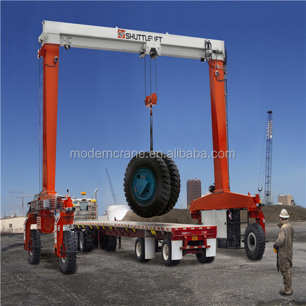 CE GOST ISO Certificate China Rubber Tire Container Gantry Cranes / RTG Crane