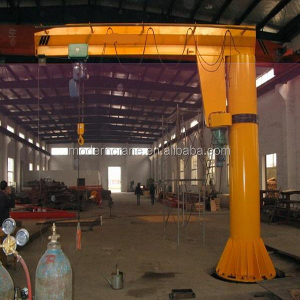 workshop swing arm jib crane with hoist