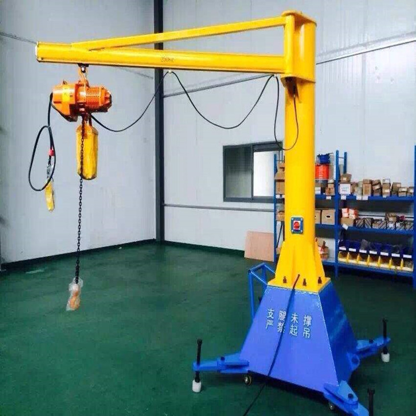 workshop swing arm jib crane with hoist