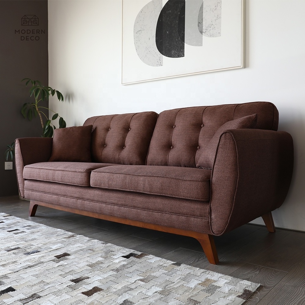 fabric sofa modern couch canape soffa with solid wood frame wooden legs wholesale imported sofa from China upholstery furniture