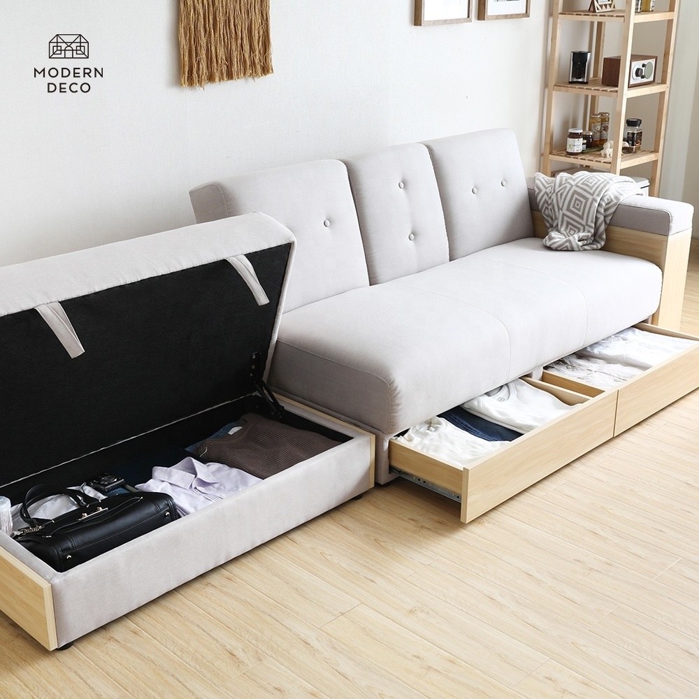 3 in 1 convertible sectional corner sofa bed with storage sofa cama sofabed canape lit bed divano letto 2 posti