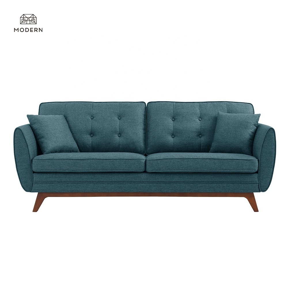 fabric sofa modern couch canape soffa with solid wood frame wooden legs wholesale imported sofa from China upholstery furniture