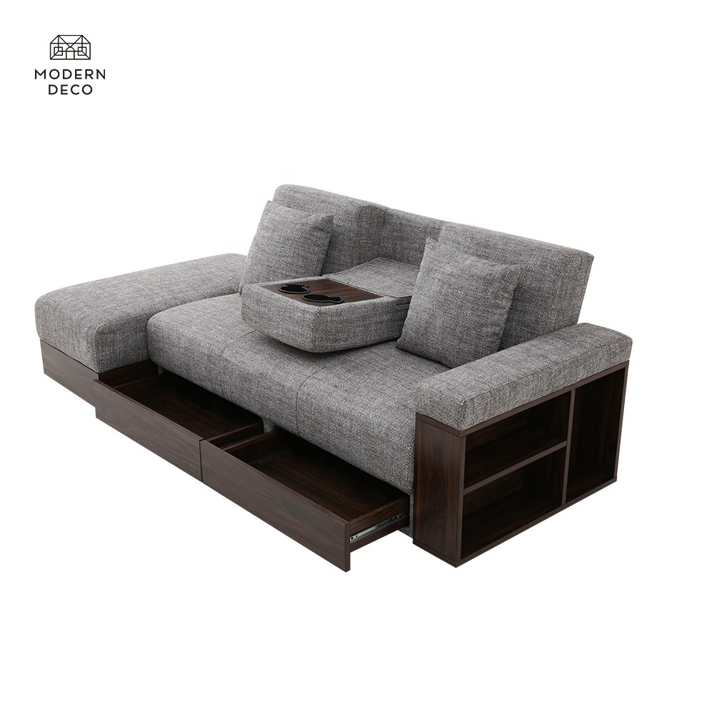 3 in 1 convertible sectional corner sofa bed with storage sofa cama sofabed canape lit bed divano letto 2 posti