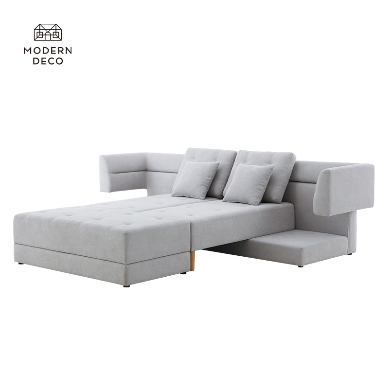 multifunctional futon L shape corner sectional sofa bed with storage convertible sofa to bed OEM ODM 40ft Container