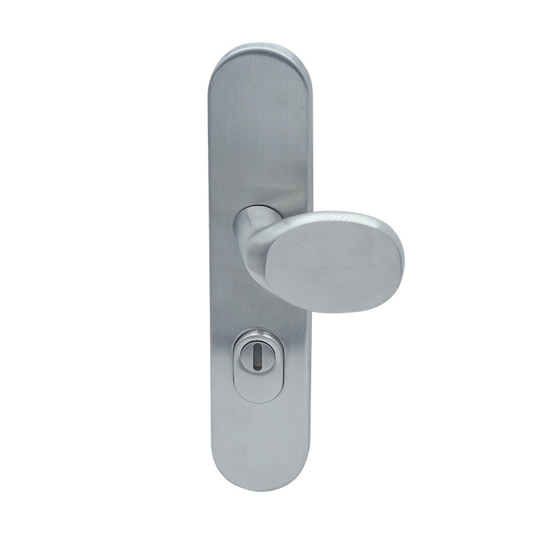 Stainless steel 304 security door golf lever and handle on plate