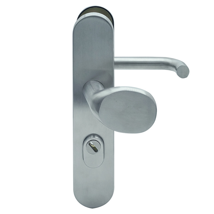 Stainless steel 304 security door golf lever and handle on plate