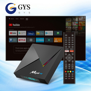 2024 GYS W5 Amlogic S905X3 TV Box Android 4k Android 13 ATV with BT Voice Remote 8G 128G OTT TV BOX