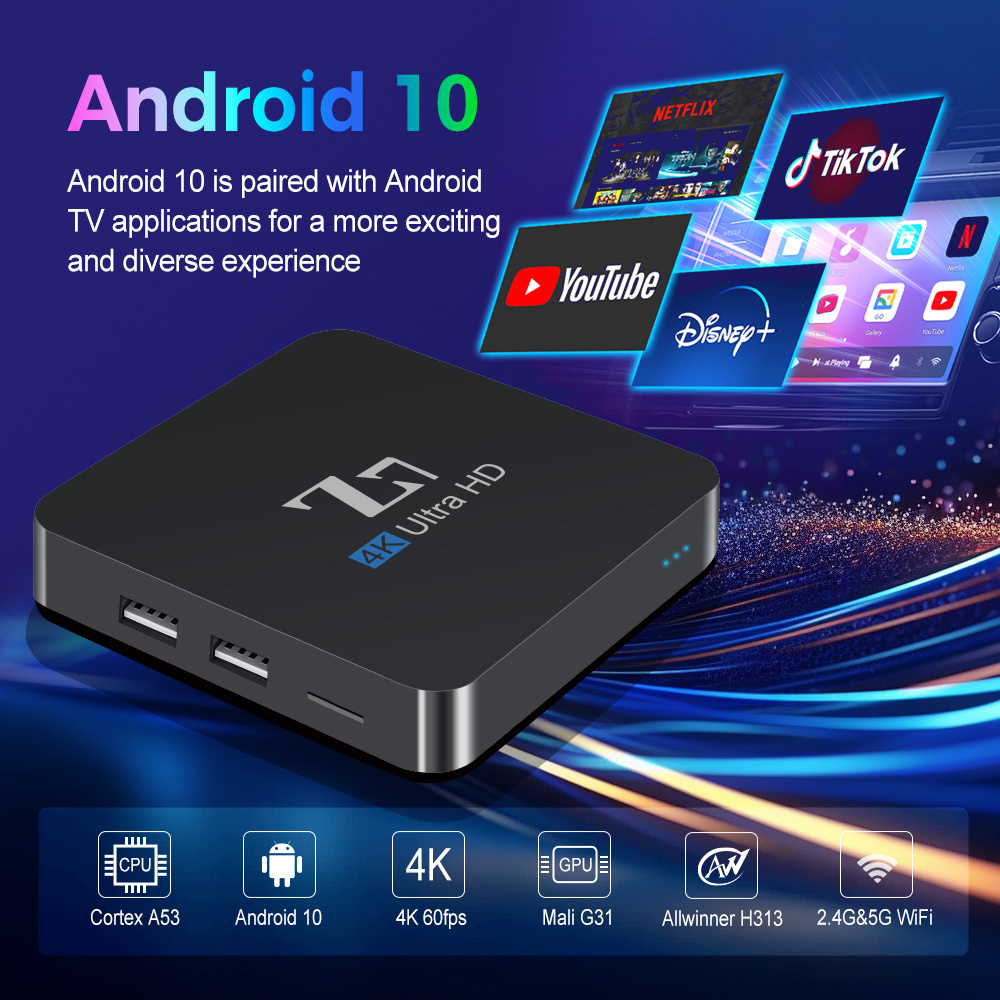 Z7 with IPTV player  2.4G wireless remote  ATV box  Allwinner H313 Android 11.1 android tv box smart settop box