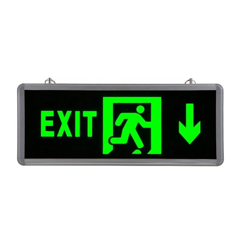 factory price aluminum Spanish SALADA single sided double sided LED emergency EXIT sign indicator light