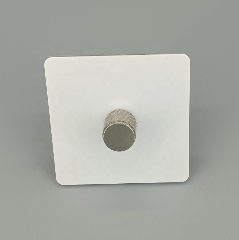 high class    2 gang  86x86 white plate l triac  led dimmer switch