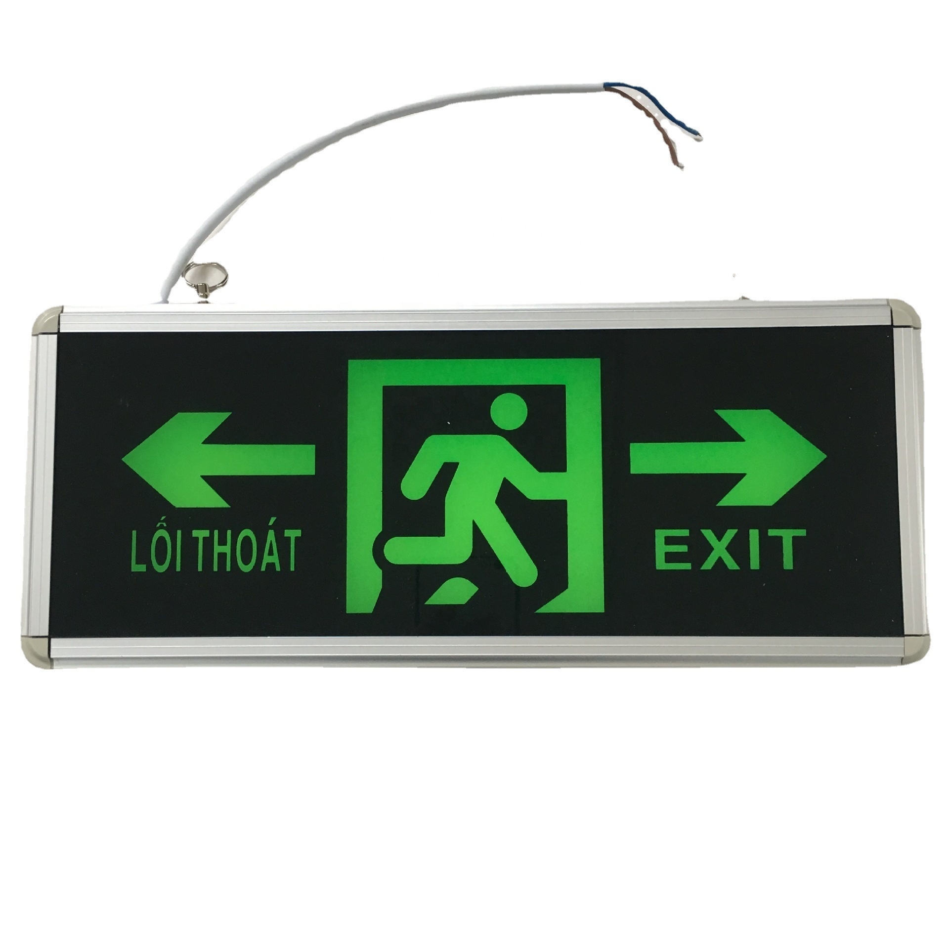 factory price aluminum Spanish SALADA single sided double sided LED emergency EXIT sign indicator light