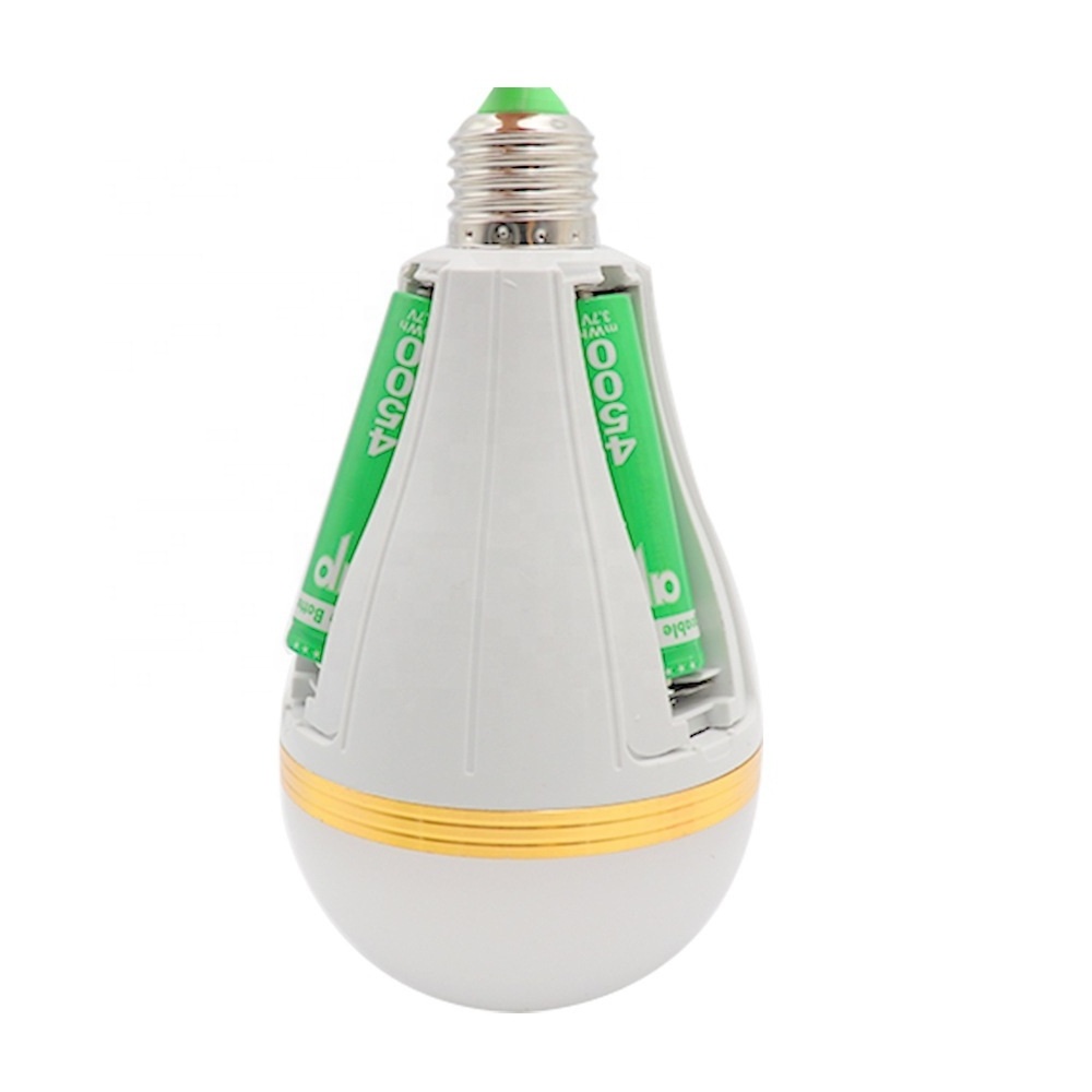 E27 charging emerg bulb portable led lamp 20W usb type c rechargeable light bulb with removable battery li-ion