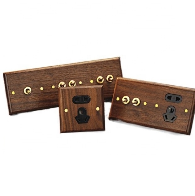 solid wood old retro brass light switch 1gang 2way wall sockets and switches uk