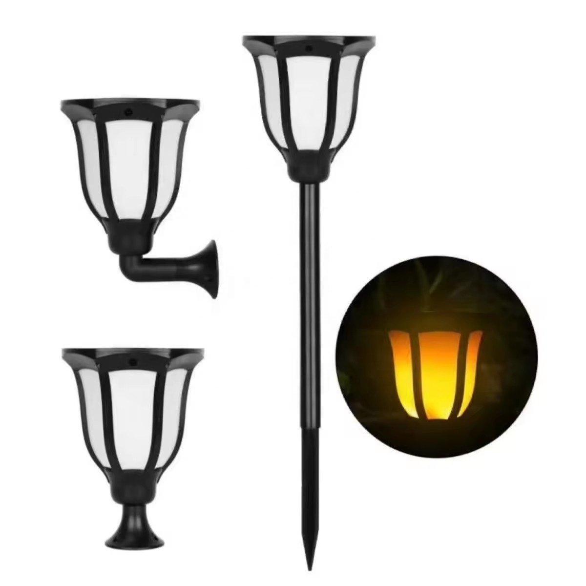 Outdoor Garden Landscape Waterproof Solar Garden lamp Flickering Flames Led Torch